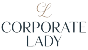 Corporate Lady logo with elegant serif typography and a scripted letter “L” above.